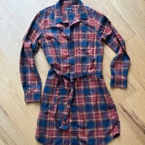Toad and co plaid shirt dress, small